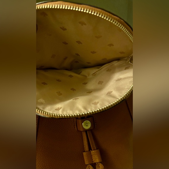 Used Kate Spade Leila Medium Flap Leather Backpack Purse - Picture 7 of 7